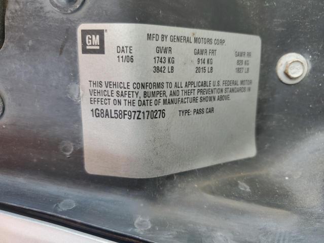 1G8AL58F97Z170276 - 2007 SATURN ION LEVEL 3 SILVER photo 12