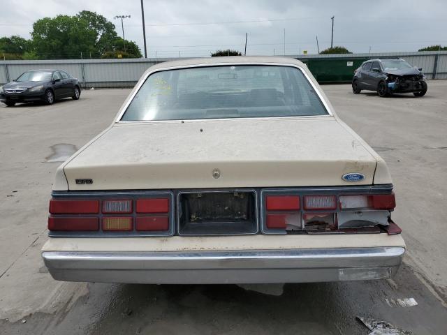 1FABP3934GG158545 - 1986 FORD LTD CREAM photo 6