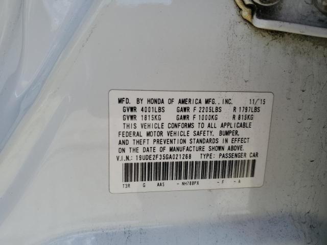 19UDE2F35GA021268 - 2016 ACURA ILX BASE WATCH PLUS WHITE photo 12