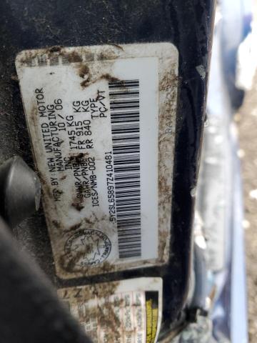 5Y2SL65897Z410481 - 2007 PONTIAC VIBE ლურჯი ფოტო 12