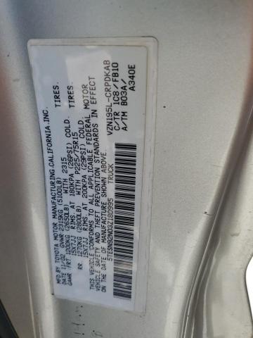 5TESN92N03Z180995 - 2003 TOYOTA TACOMA XTRACAB PRERUNNER ვერცხლისფერი ფოტო 12