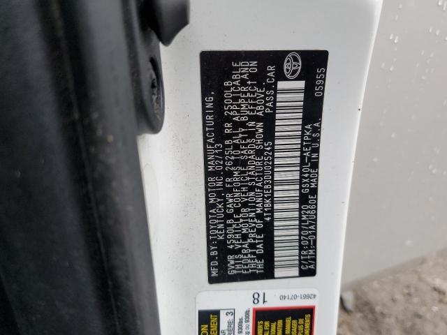 4T1BK1EB3DU025245 - 2013 TOYOTA AVALON BASE Ağ foto 13