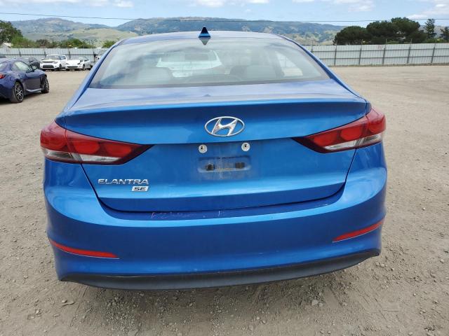 5NPD74LF1HH193066 - 2017 HYUNDAI ELANTRA SE BLUE photo 6