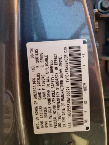 1HGCP25818A155621 - 2008 HONDA ACCORD EXL GRAY photo 12