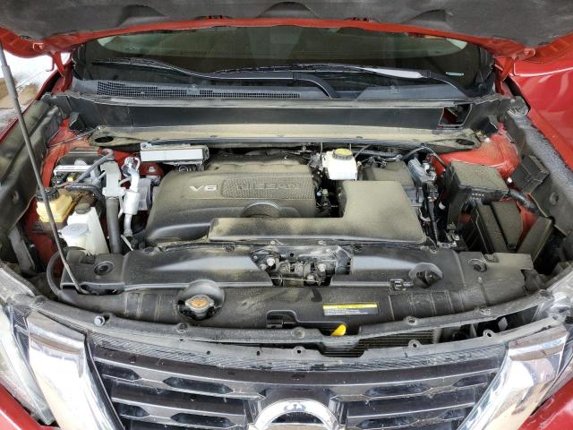 5N1DR2MN0KC581277 - 2019 NISSAN PATHFINDER S RED photo 11