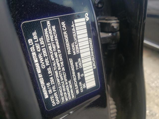 SJKCH5CR4HA024057 - 2017 INFINITI QX30 BASE BLACK photo 10