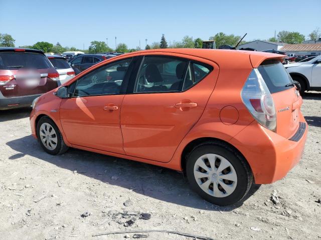 JTDKDTB31D1051237 - 2013 TOYOTA PRIUS C ORANGE photo 2