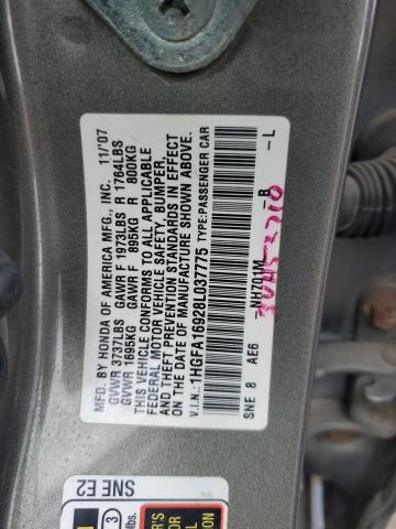 1HGFA16928L037775 - 2008 HONDA CIVIC EXL SILVER photo 13