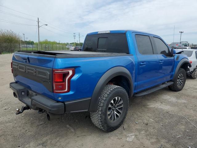 1FTFW1RG6KFC43956 - 2019 FORD F150 RAPTOR BLUE photo 3