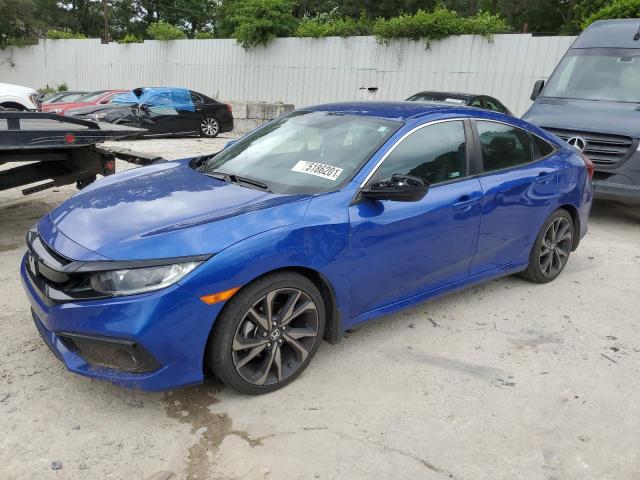 2HGFC2F86LH515984 - 2020 HONDA CIVIC SPORT 蓝色 照片 1