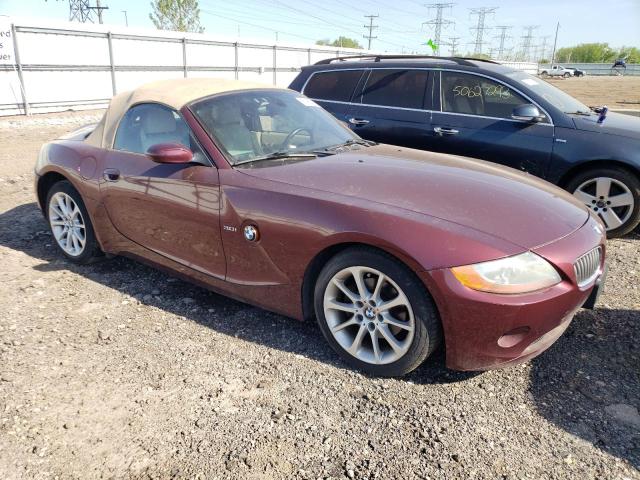 4USBT53483LU03278 - 2003 BMW Z4 3.0 BURGUNDY photo 4