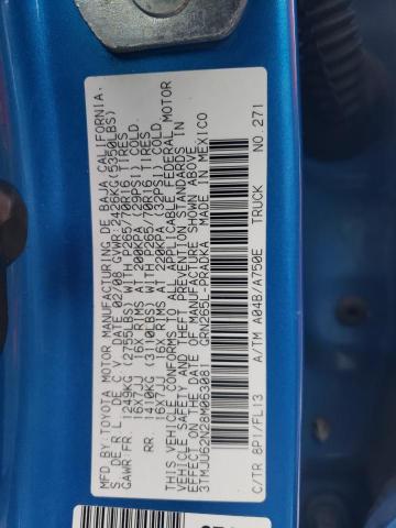 3TMJU62N28M063081 - 2008 TOYOTA TACOMA DOUBLE CAB PRERUNNER BLUE photo 12
