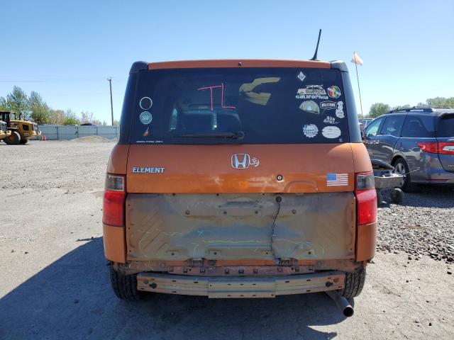 5J6YH28798L006215 - 2008 HONDA ELEMENT EX ORANGE photo 6