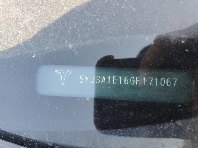 5YJSA1E16GF171067 - 2016 TESLA MODEL S WHITE photo 14
