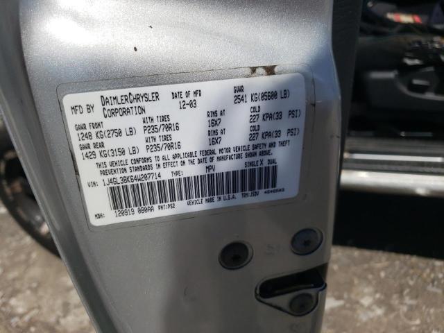 1J4GL38K64W207714 - 2004 JEEP LIBERTY RENEGADE 银色 照片 14