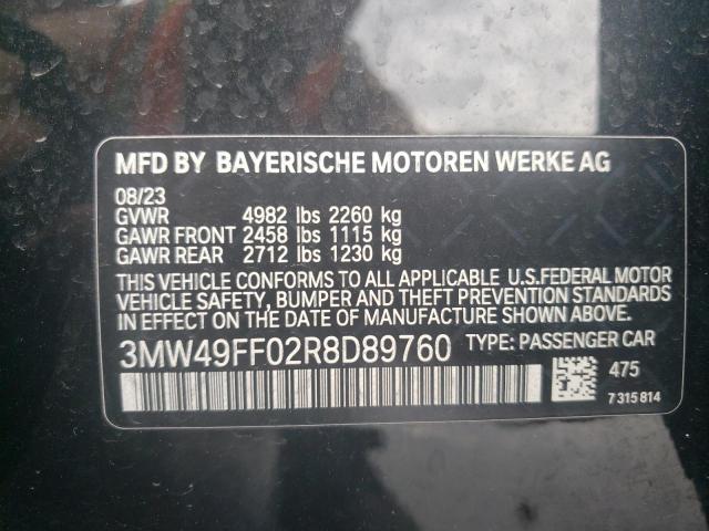 3MW49FF02R8D89760 - 2024 BMW M340XI BLACK photo 13