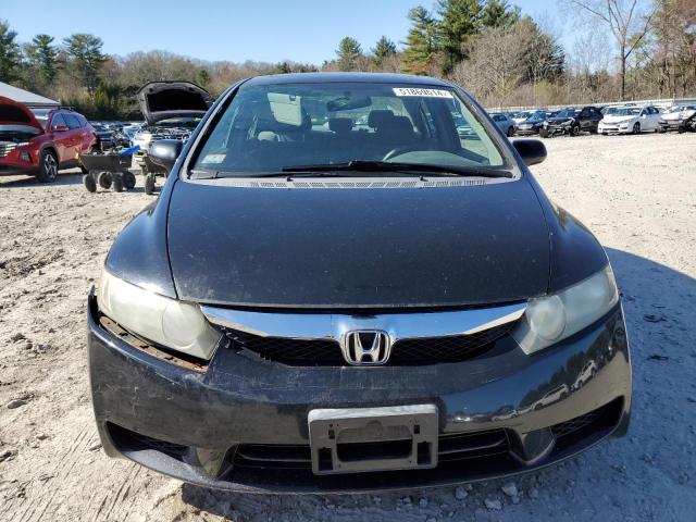 2HGFA16829H320599 - 2009 HONDA CIVIC EX BLACK photo 5