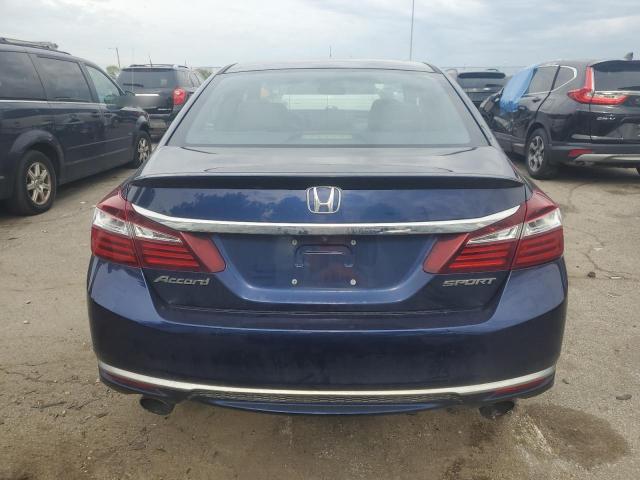 1HGCR2F55GA185704 - 2016 HONDA ACCORD SPORT BLUE photo 6