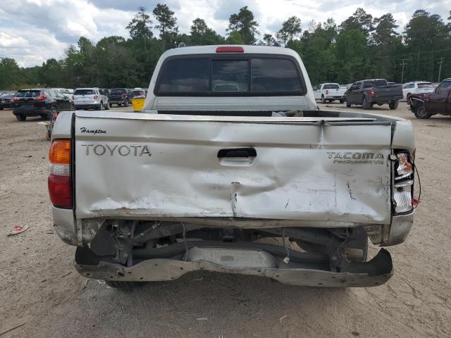 5TEGN92N72Z007477 - 2002 TOYOTA TACOMA DOUBLE CAB PRERUNNER SILVER photo 6