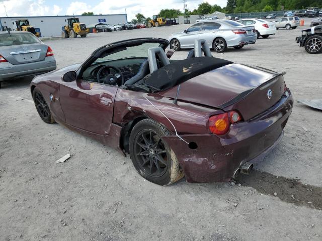 4USBT33473LR65709 - 2003 BMW Z4 2.5 MAROON photo 2