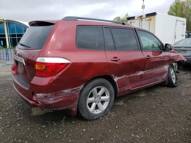 5TDZK3EHXAS018666 - 2010 TOYOTA HIGHLANDER RED photo 3