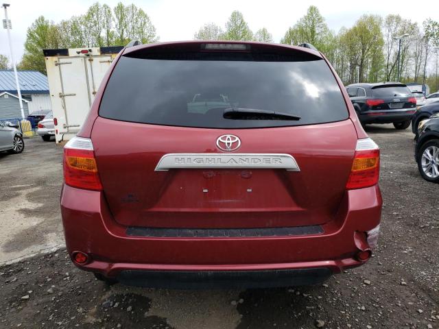 5TDZK3EHXAS018666 - 2010 TOYOTA HIGHLANDER RED photo 6