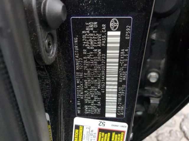 4T1G31AK9RU072733 - 2024 TOYOTA CAMRY SE NIGHT SHADE BLACK photo 12