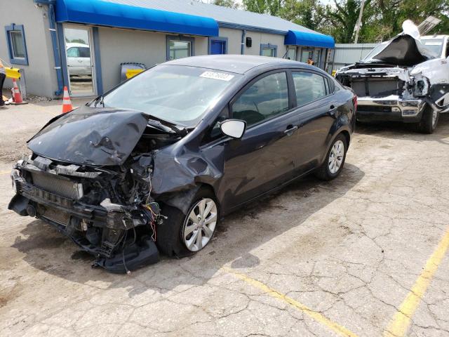 KNADN4A39F6449778 - 2015 KIA RIO EX GRAY photo 1