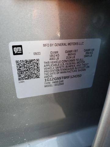 1G1ZG5ST6RF124350 - 2024 CHEVROLET MALIBU RS ვერცხლისფერი ფოტო 12