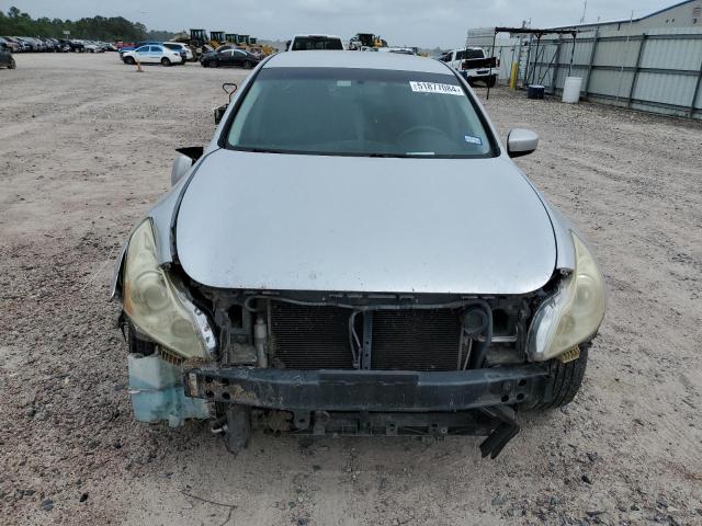 JN1CV6AP8AM407168 - 2010 INFINITI G37 BASE SILVER photo 5