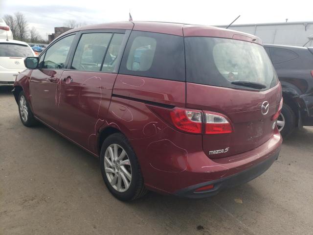 JM1CW2BLXC0111383 - 2012 MAZDA 5 MAROON photo 2