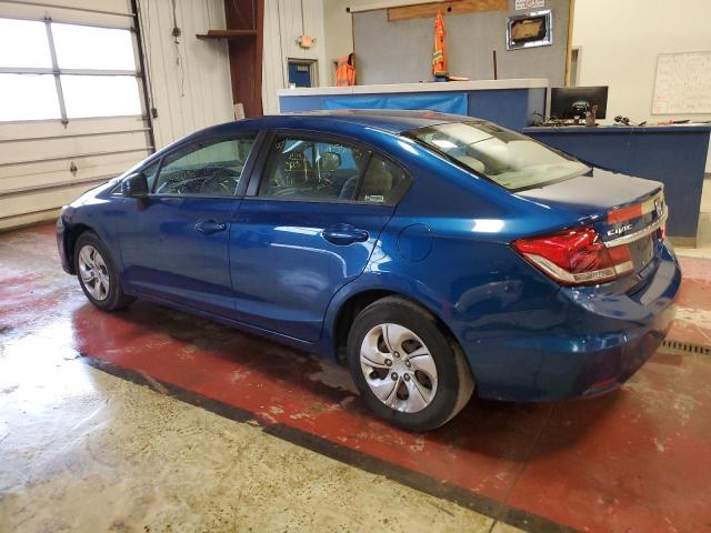 2HGFB2F54DH566491 - 2013 HONDA CIVIC LX BLUE photo 2