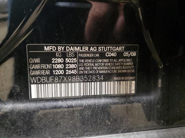 WDBUF87X98B352834 - 2008 MERCEDES-BENZ E 350 4MATIC BLACK photo 13