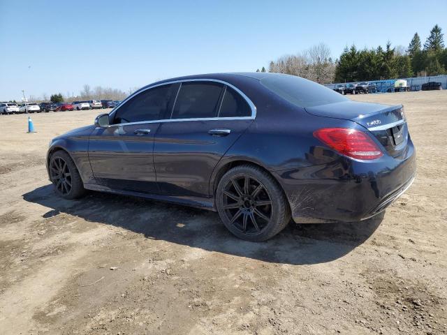 55SWF6GB7FU055704 - 2015 MERCEDES-BENZ C 400 4MATIC BLUE photo 2