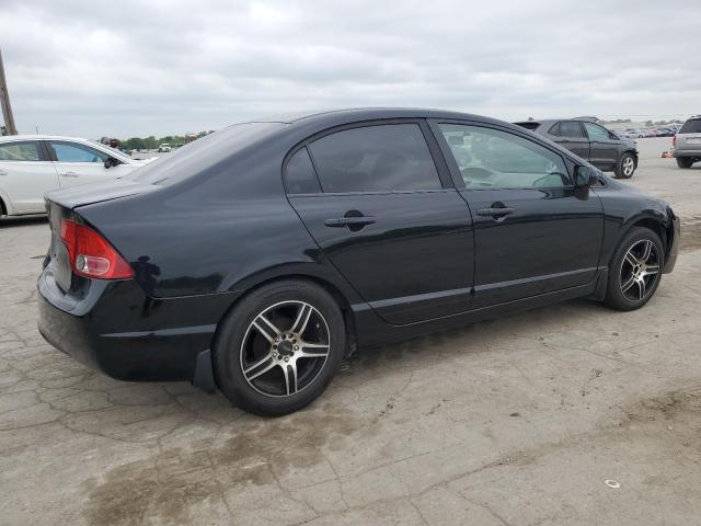 1HGFA16518L037439 - 2008 HONDA CIVIC LX BLACK photo 3