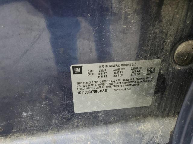 1G11C5SA7DF345343 - 2013 CHEVROLET MALIBU 1LT 蓝色 照片 12