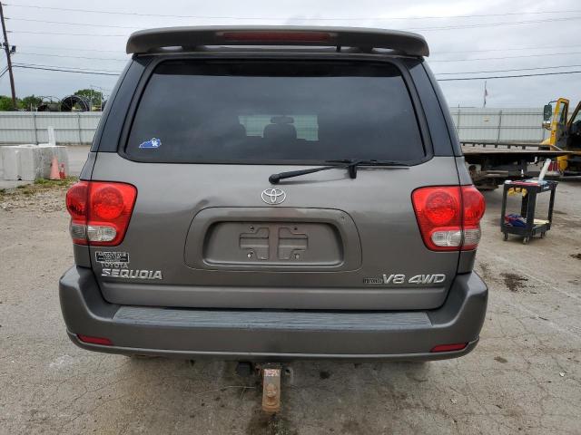 5TDBT48A96S267423 - 2006 TOYOTA SEQUOIA LIMITED GRAY photo 6