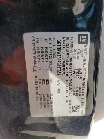 3GTRKWE34AG167353 - 2010 GMC SIERRA K1500 SLT BLACK photo 12