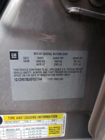 1G1ZH57B28F267744 - 2008 CHEVROLET MALIBU 1LT BROWN photo 12