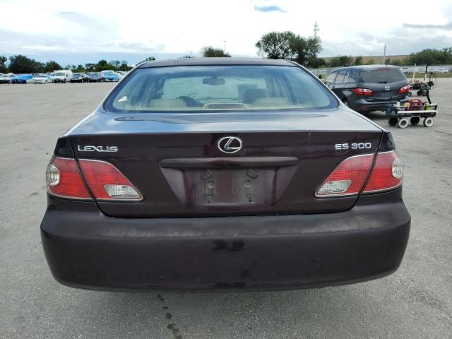 JTHBF30G130133410 - 2003 LEXUS ES 300 MAROON photo 6