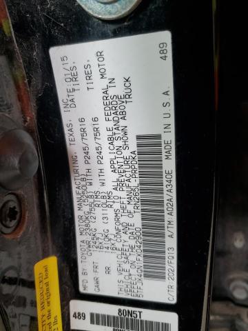 5TFJX4GN1FX042900 - 2015 TOYOTA TACOMA DOUBLE CAB PRERUNNER BLACK photo 12