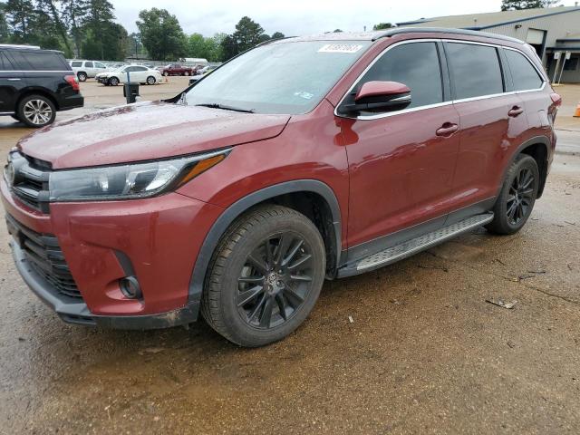 5TDKZRFH9KS356804 - 2019 TOYOTA HIGHLANDER SE RED photo 1