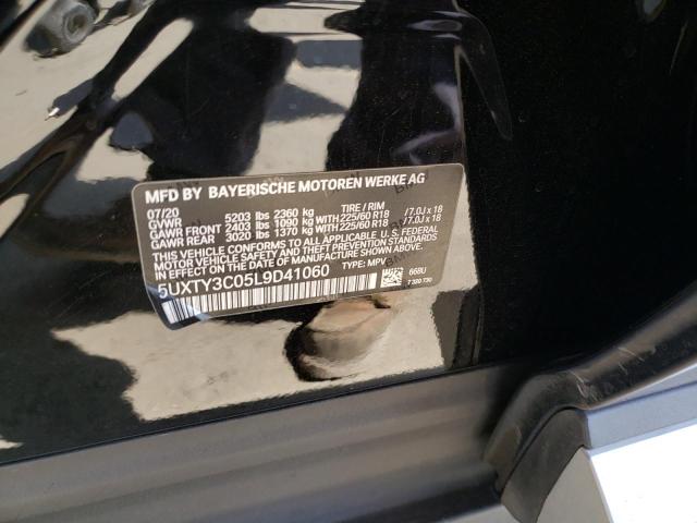 5UXTY3C05L9D41060 - 2020 BMW X3 SDRIVE30I BLACK photo 12