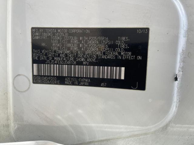 JTLZE4FE6DJ048108 - 2013 TOYOTA SCION XB WHITE photo 10