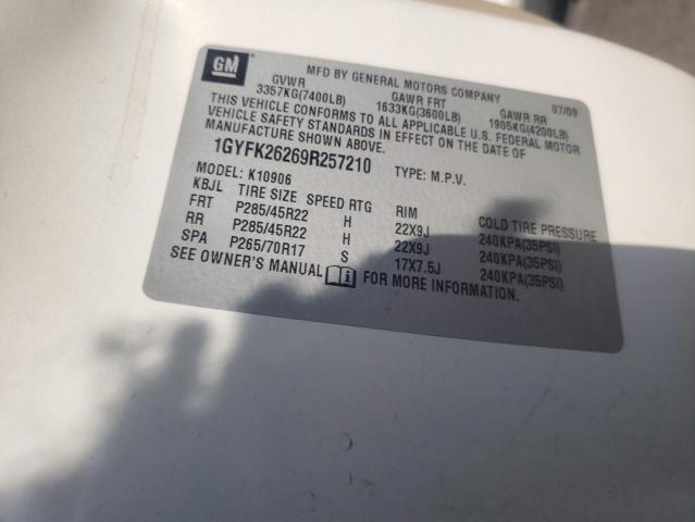 1GYFK26269R257210 - 2009 CADILLAC ESCALADE ESV LUXURY CREAM photo 13