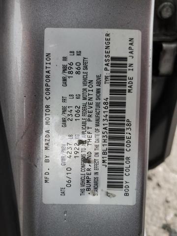 JM1BL1H35A1341684 - 2010 MAZDA SPEED 3 GRAY photo 12