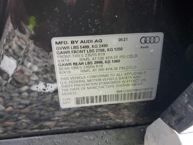 WA1CAAFY9M2100776 - 2021 AUDI Q5 PRESTIGE 灰色 照片 14