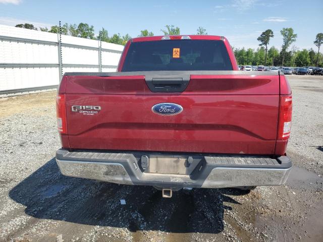 1FTEW1CP5GFC05078 - 2016 FORD F150 SUPERCREW RED photo 6