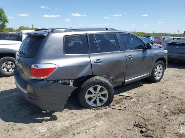 5TDBK3EH9BS063553 - 2011 TOYOTA HIGHLANDER BASE GRAY photo 3