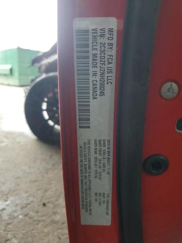 2C3CDZFJ2NH200245 - 2022 DODGE CHALLENGER R/T SCAT PACK RED photo 13